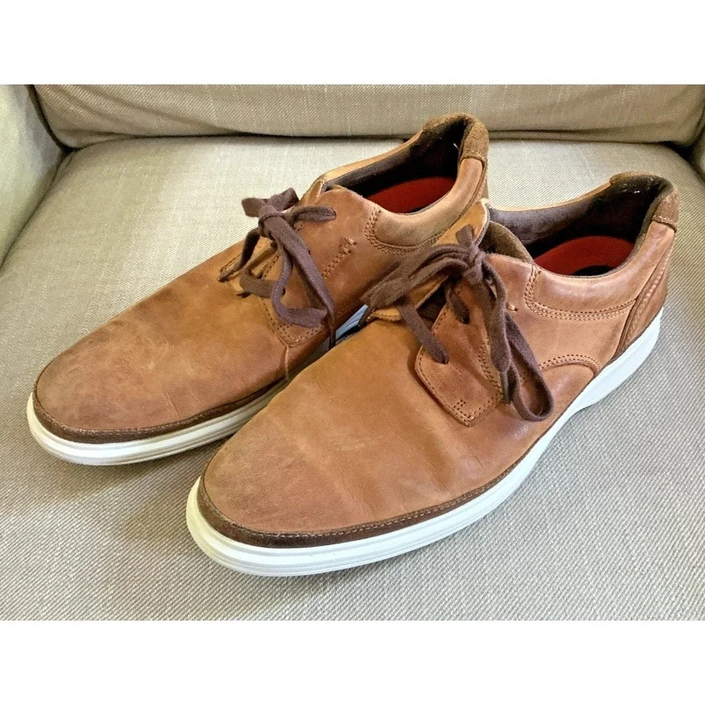 Rockport Mens Brown Nubuck Leather DresSports 2 Go Plain Toe Oxford Shoes 7.5